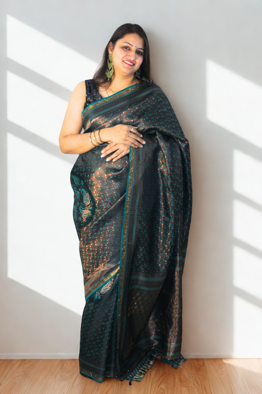 Mosaic Banarasi Silk Saree