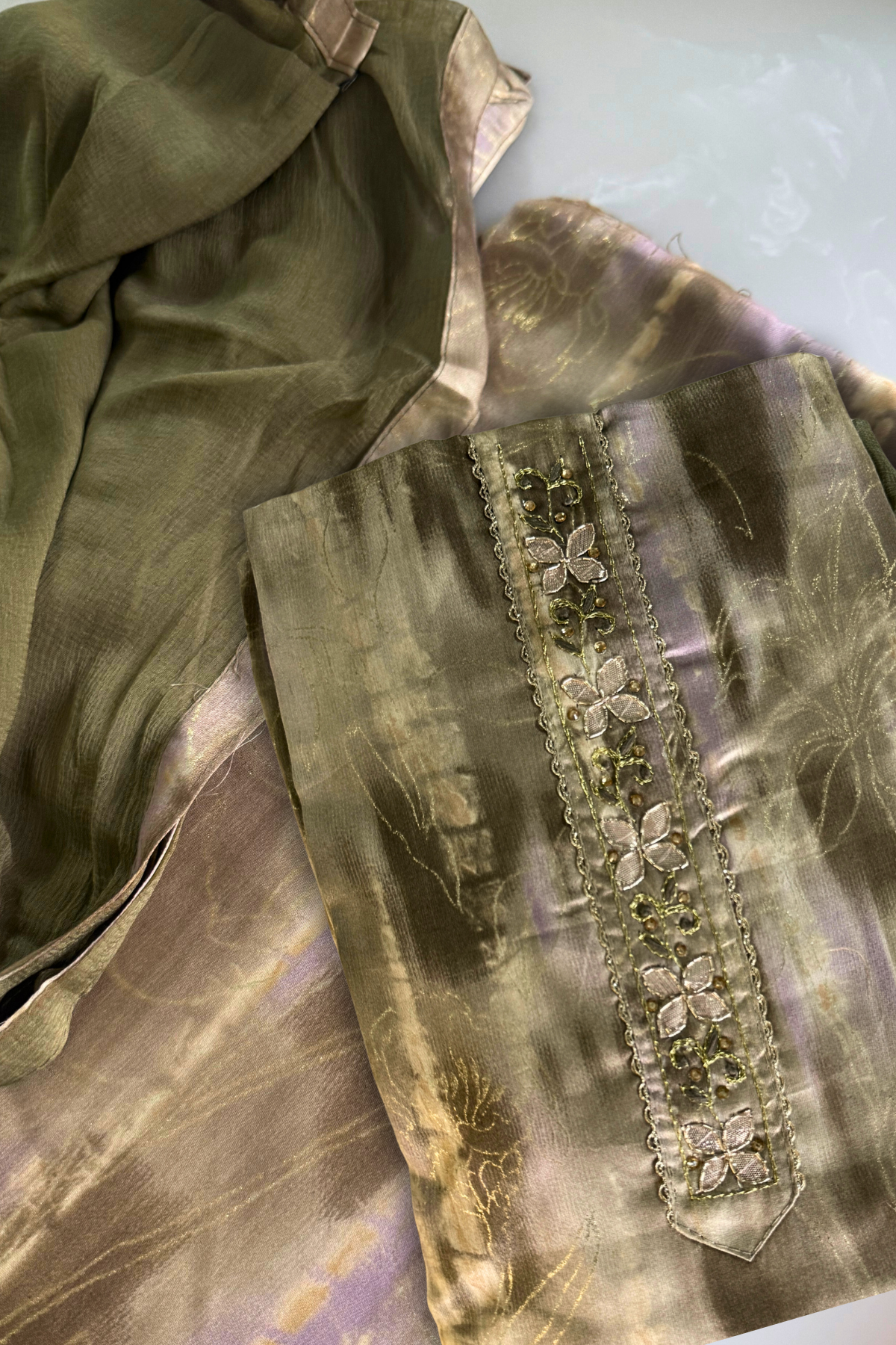 Printed Mul with Gota Work Suit Set