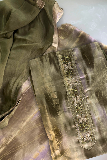 Printed Mul with Gota Work Suit Set