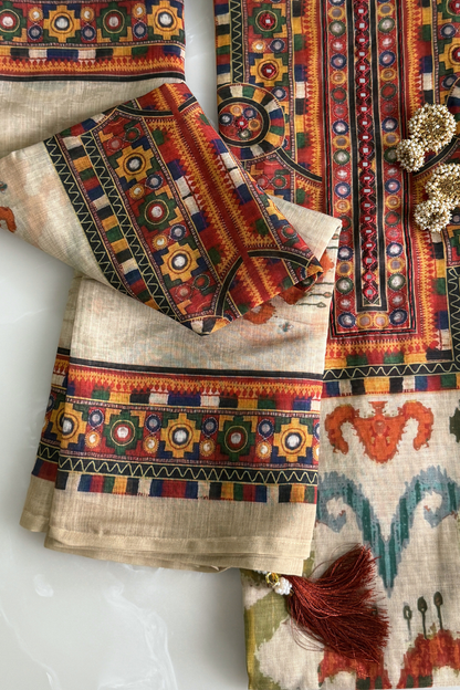Multicolour Tribal Cotton Suit Set