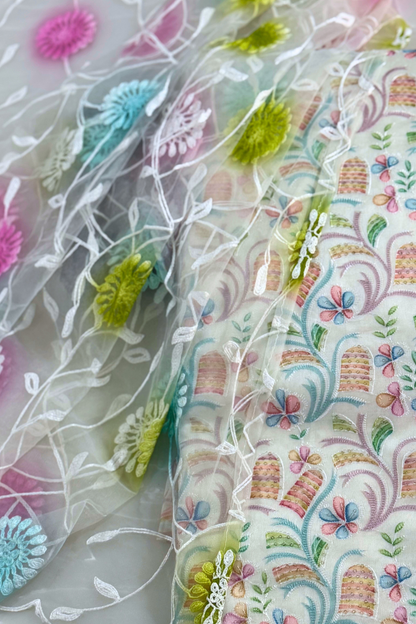 Botanical Organza Suit Set