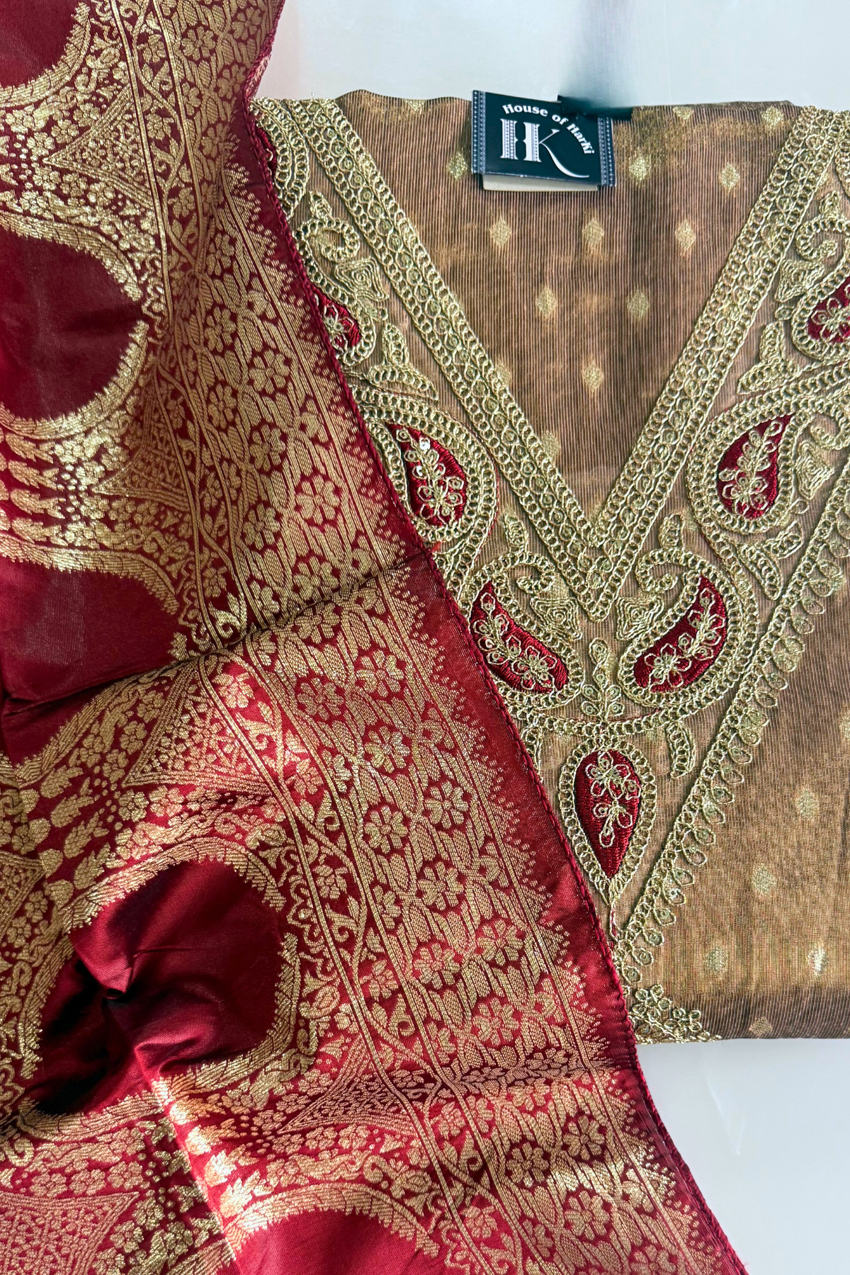 Chanderi Zari Dual-Tone Suit Set
