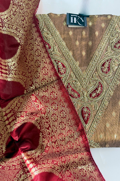 Chanderi Zari Dual-Tone Suit Set