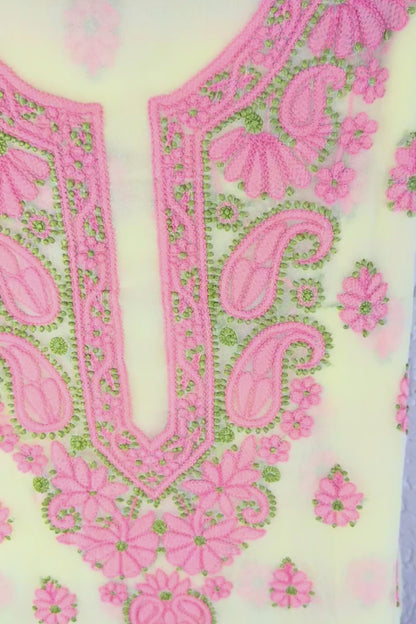 Georgette Chikan Embroidered Suit Set