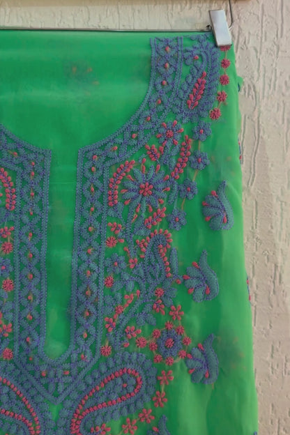 Georgette Chikan Embroidered Suit Set