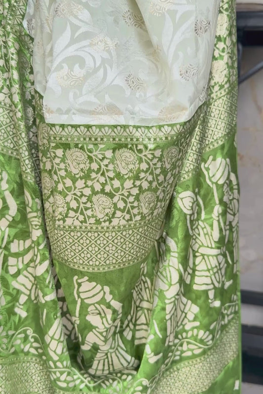 Emerald Barat Bamboo Silk Saree