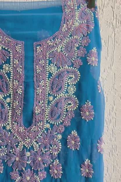 Georgette Chikan Embroidered Suit Set