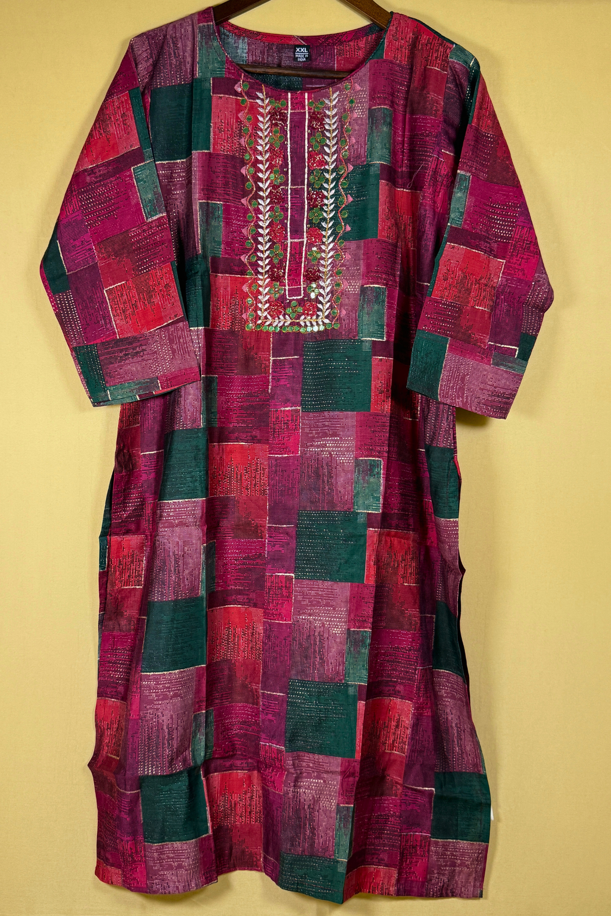Red Patch Print Kurti