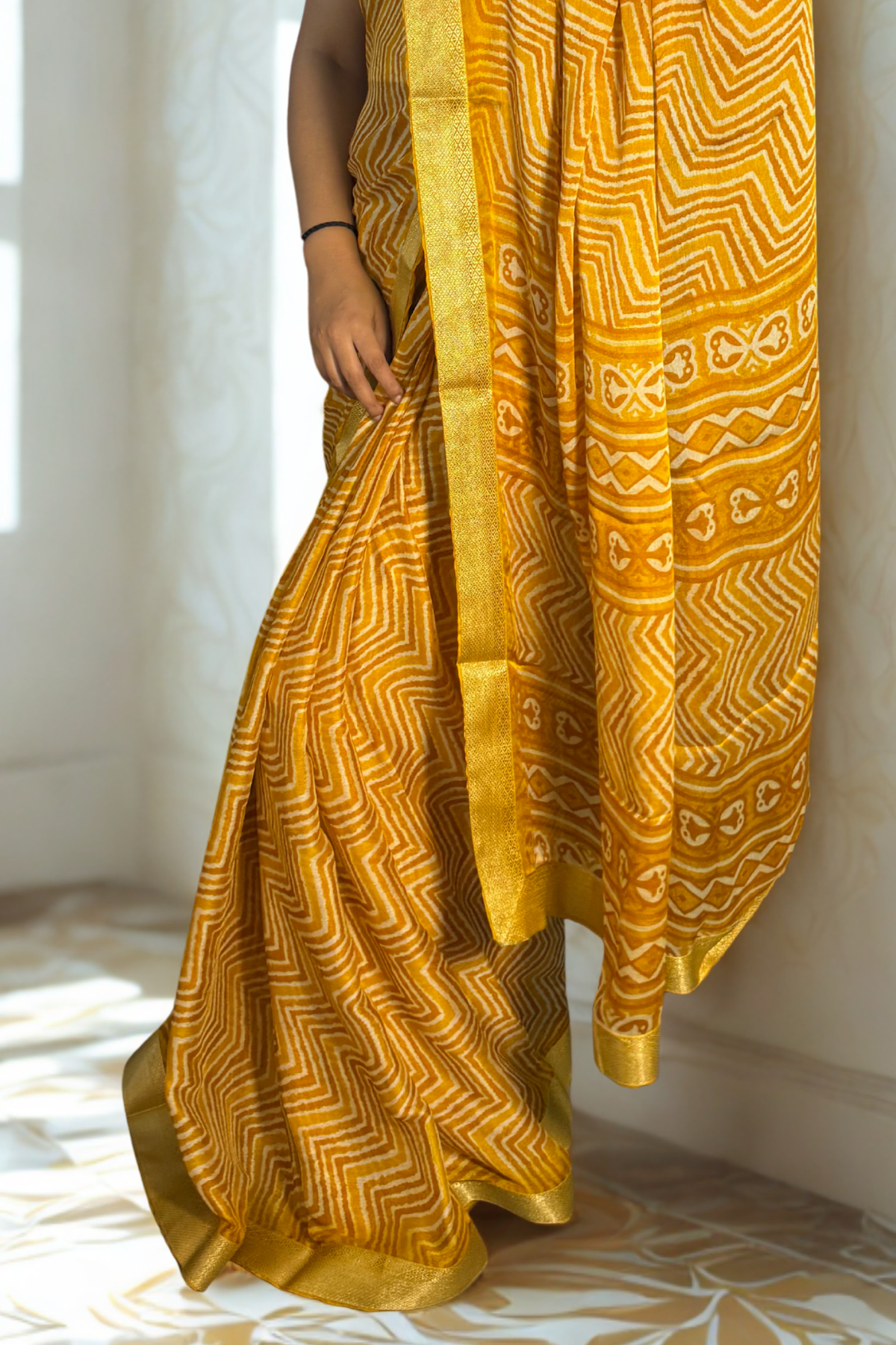 Leheriya Print Georgette Saree