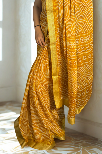 Leheriya Print Georgette Saree