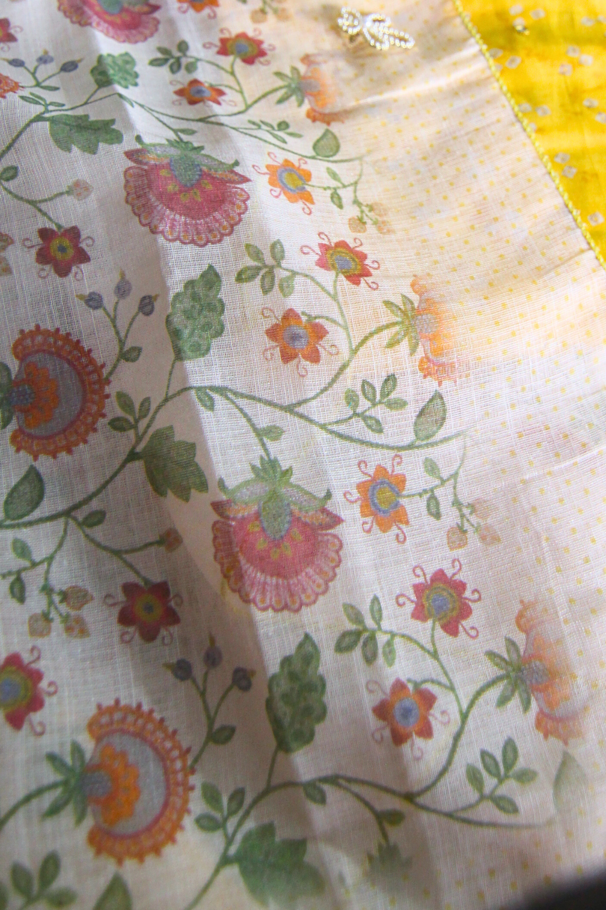 Yellow Patchwork Suit Set